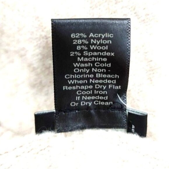 Lace-Up Knit Sweater Dress M Wool Shift Long Sleeve Beige Cozy Ribbed Hem Detail - Picture 9 of 10